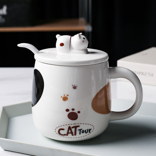 Cartoon Ceramic Cat Mug