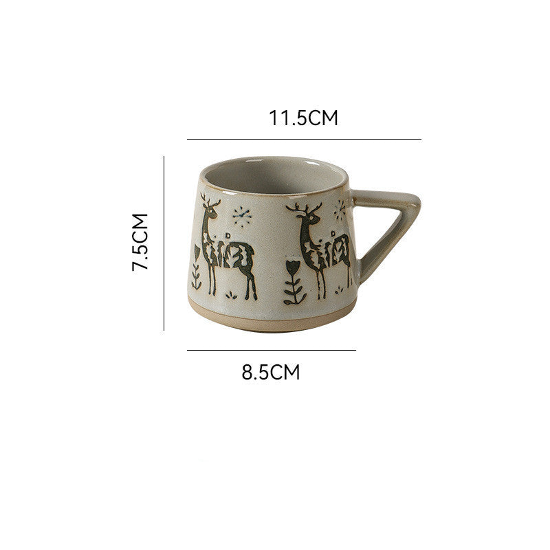 Christmas Retro Ceramic Kiln Mug