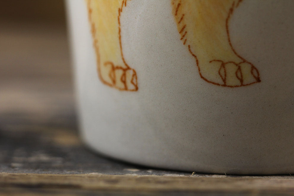 Hand Drawn  Golden Retriever Ceramic Dog Cup