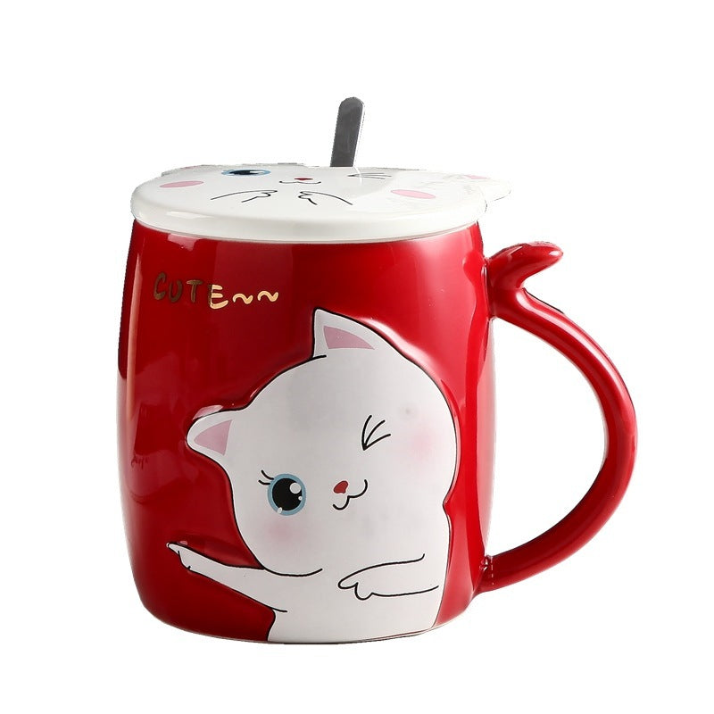 Creative Color Glaze Cat Mug