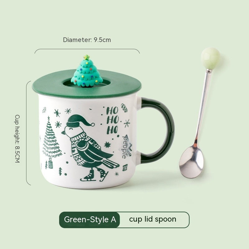 Christmas Mug Creative Cute Cartoon Ceramic Cup