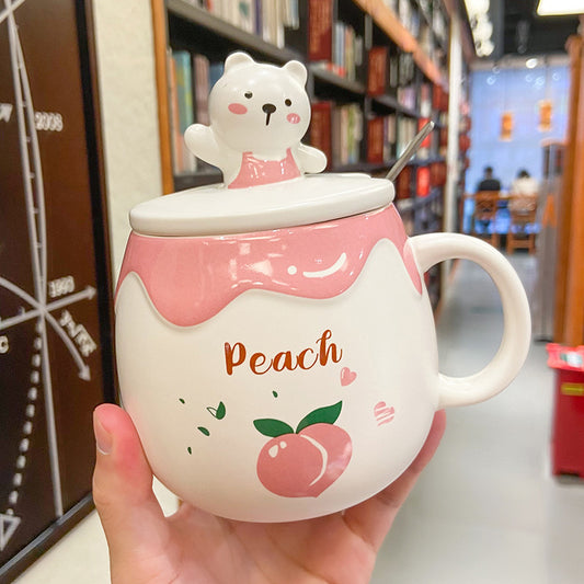 Cute Cartoon Ceramic White Bear Mug