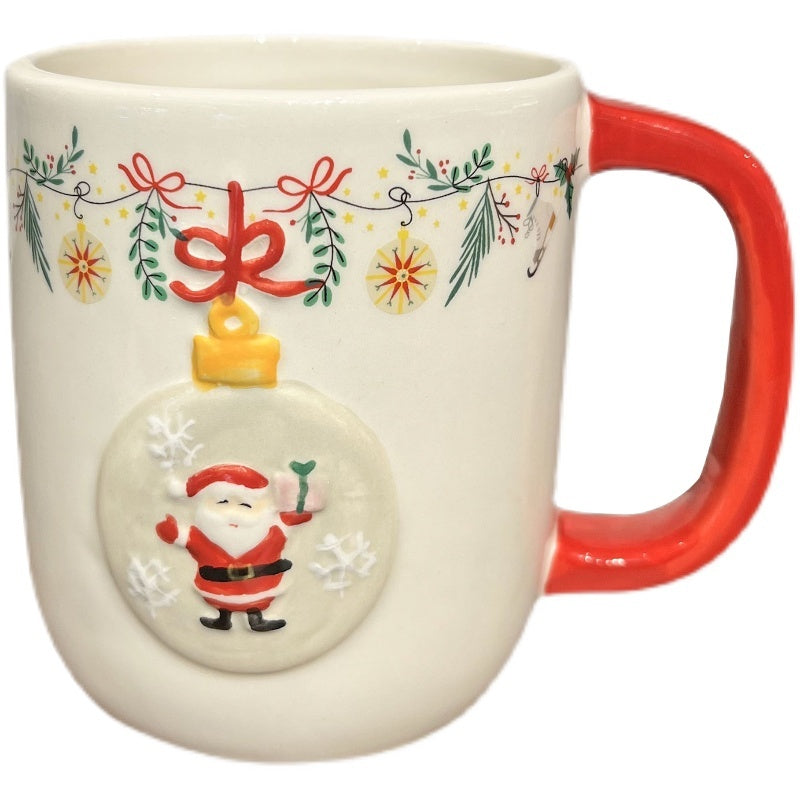 Export Santa Claus Hand-painted Ceramic Mug Large Capacity