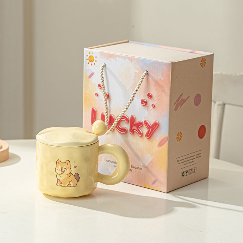 Ceramic Cute Puppy Cat Mug