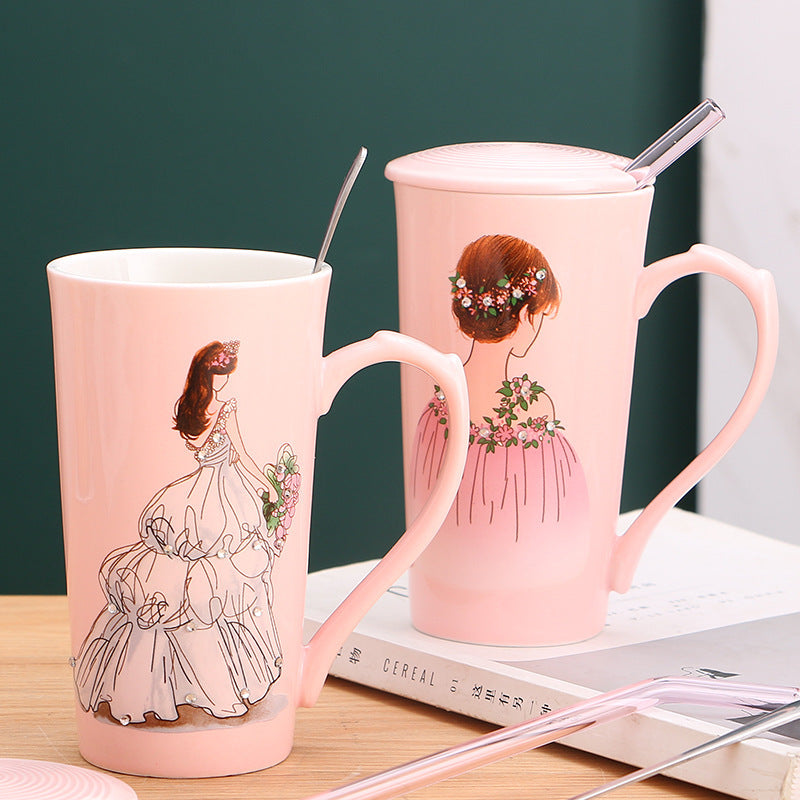 Large capacity mug ceramic cup