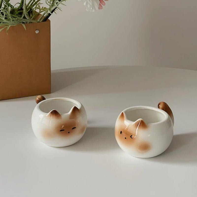 Cute Siamese Kitten Cat Cup