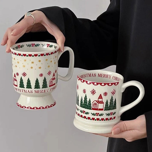 Christmas Cartoon Graffiti Ceramic Mug