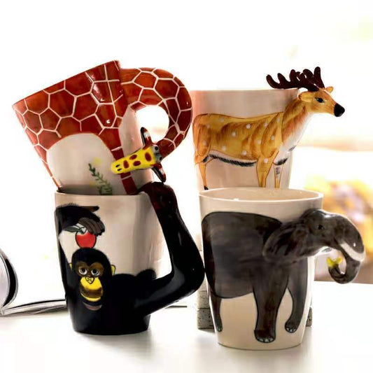Jungle  Animal Mug Hand Drawn