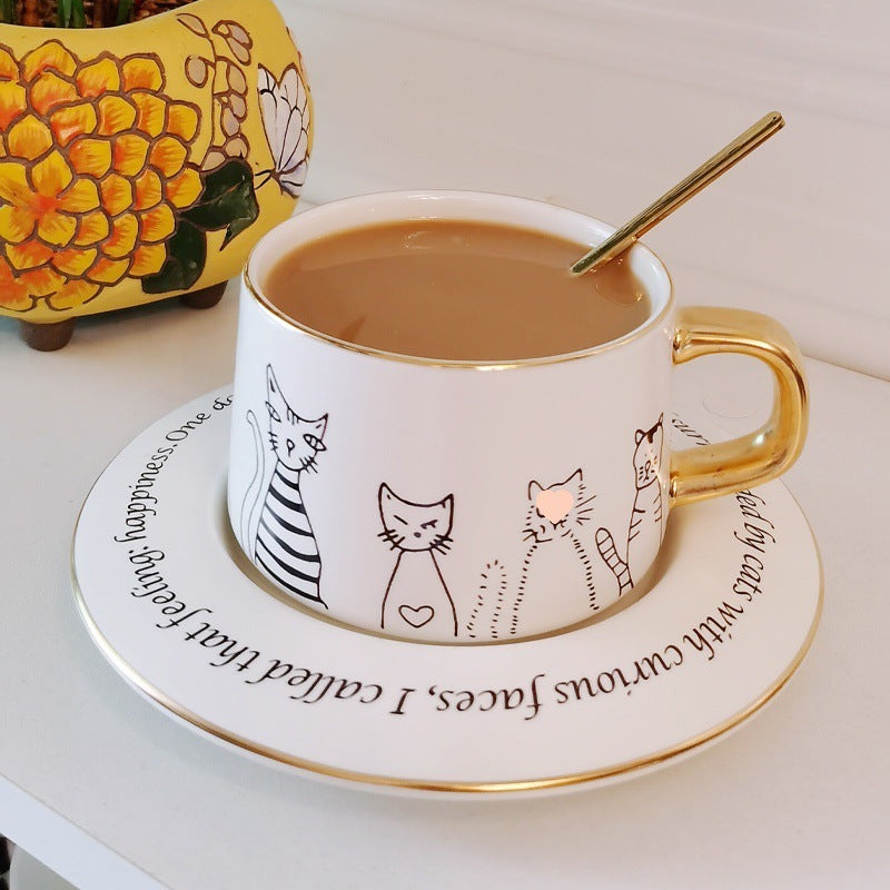 Style Fashion Coffee Cup Cats