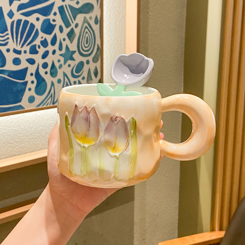 Cute Tulip Ceramic Mug