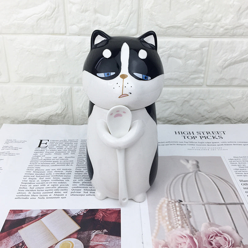 Japanese Ceramic Lovely  Cat Large Capacity Mug