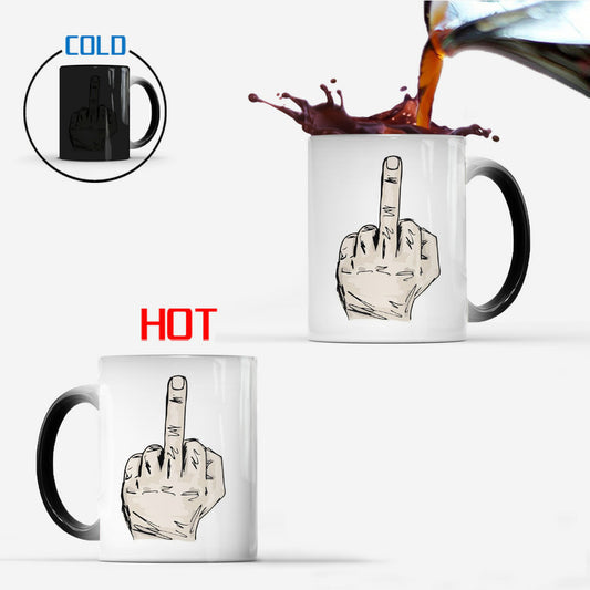Middle Finger Color Changing Mug