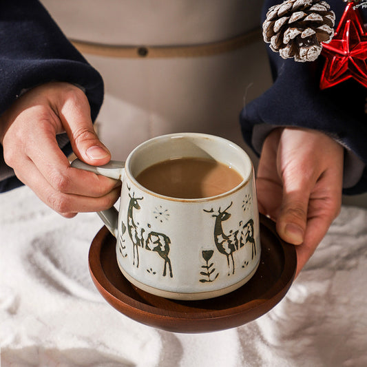 Christmas Retro Ceramic Kiln Mug
