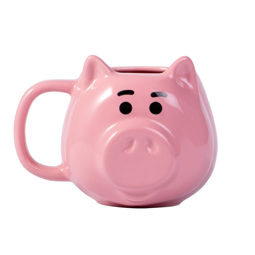 Cute Pig Ceramic Mug With Spoon