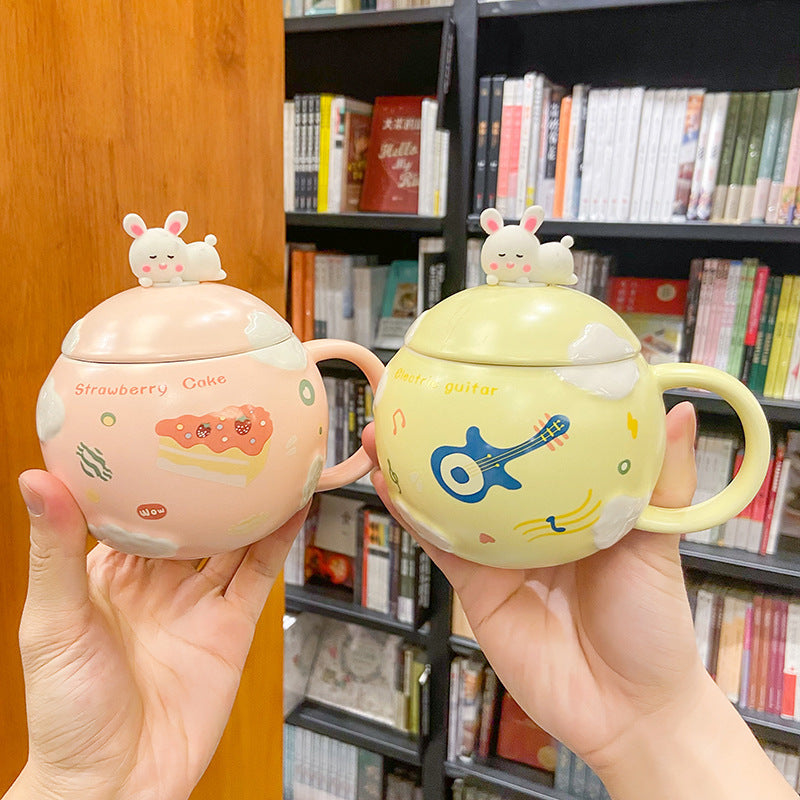 Korean Cartoon Cute Rabbit Ceramic Mug