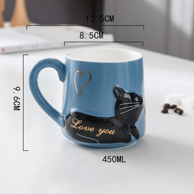 Three-Dimensional Cat Ceramic Mug