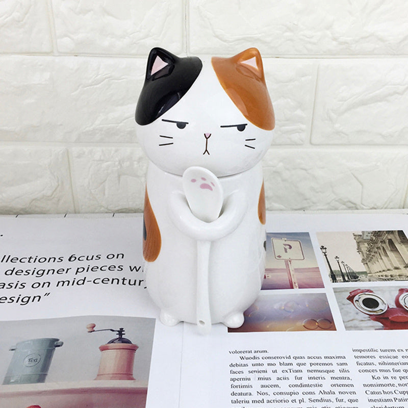 Japanese Ceramic Lovely  Cat Large Capacity Mug