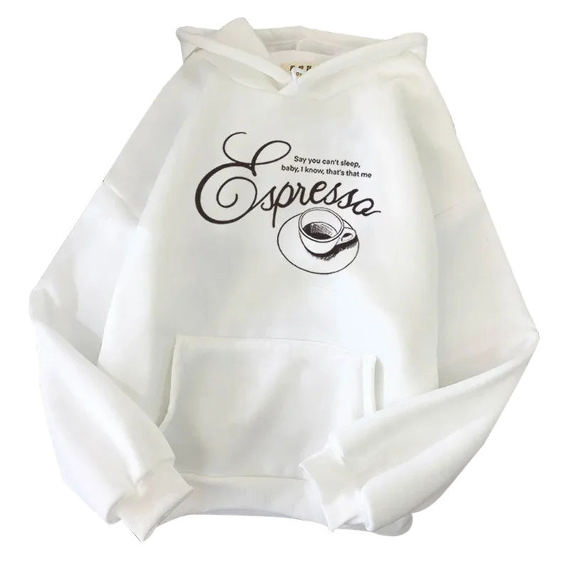 Printed Hooded Sweatshirt Unisex Long Sleeve