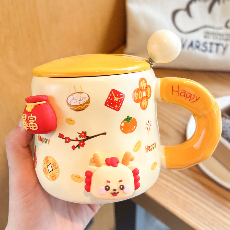 Xmas Round Mug Ceramic Ideal for Coffee Lovers