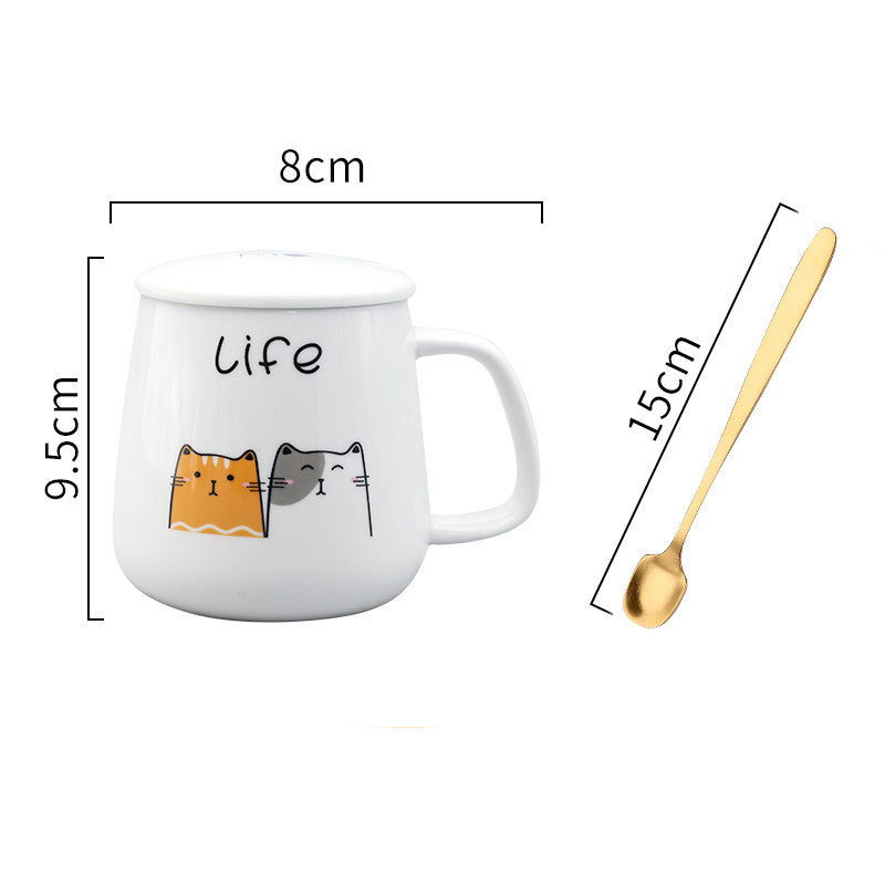 Cartoon Ceramic Cat Mug