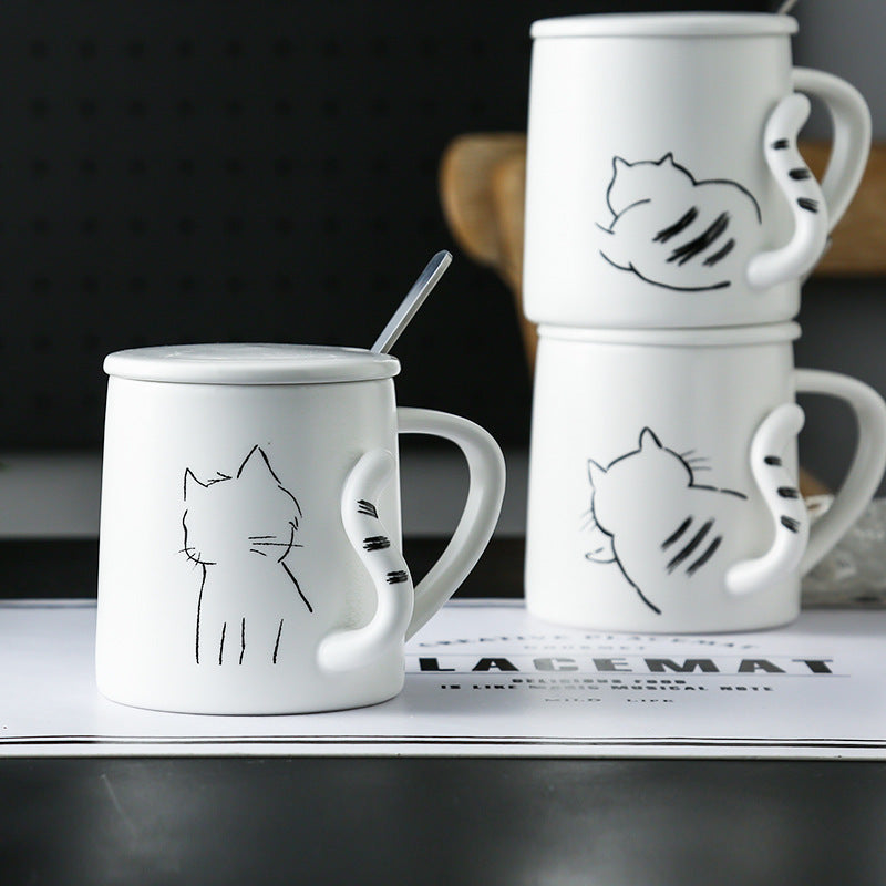 Cat Tail Ceramic Mug