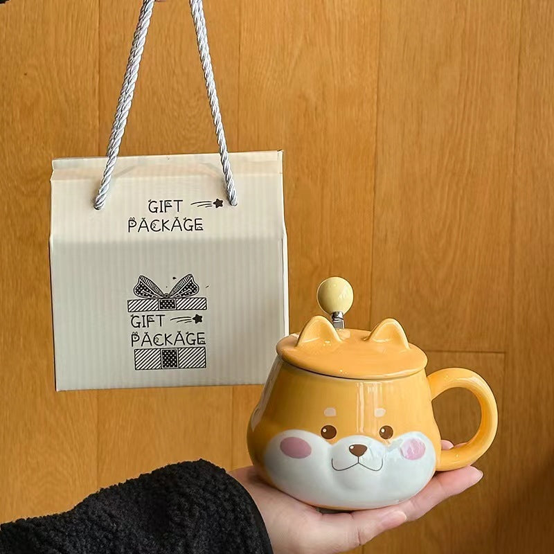 Shiba Inu Ceramic Cup With Cover