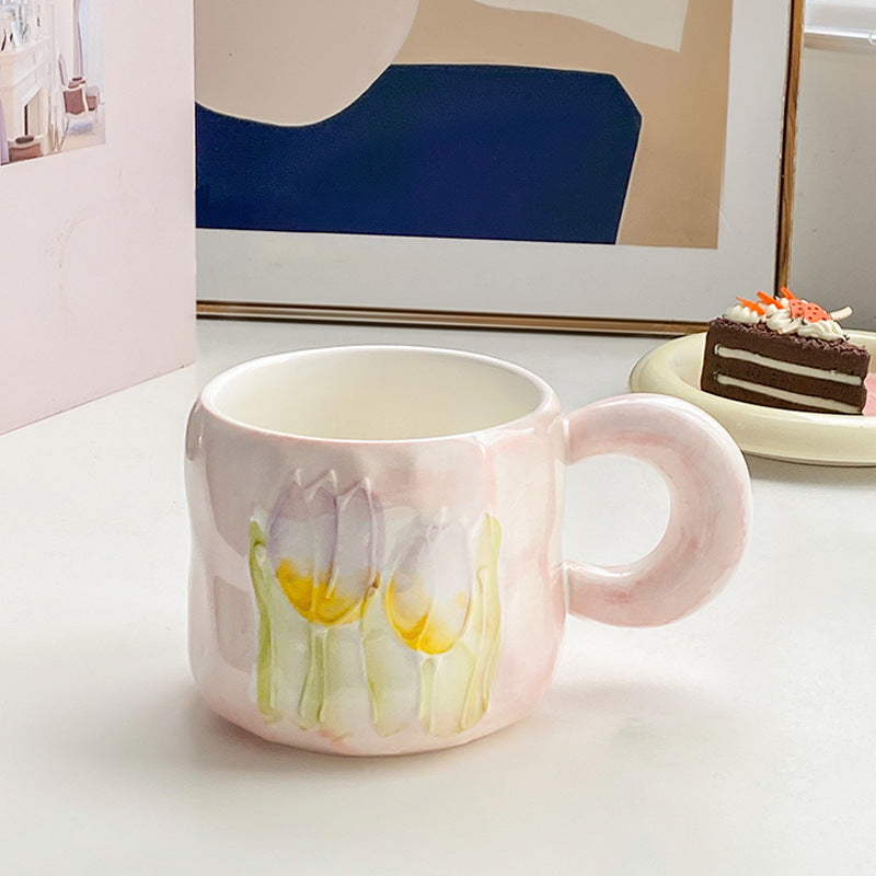 Cute Tulip Ceramic Mug