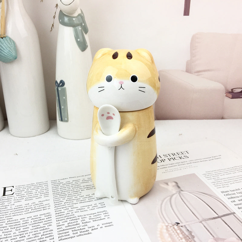 Japanese Ceramic Lovely  Cat Large Capacity Mug