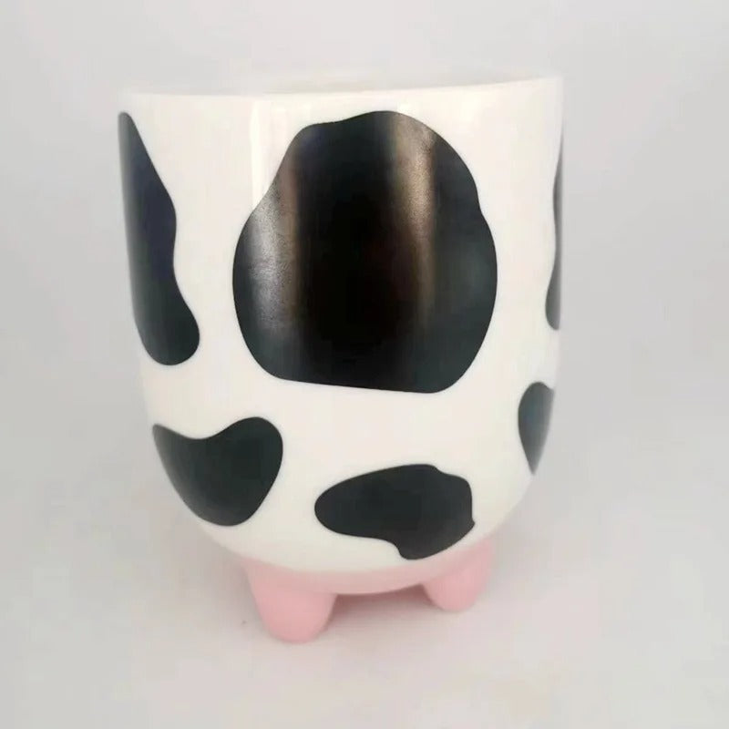 Cute Cow Pattern Ceramic Cup