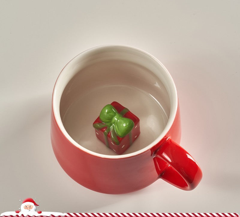 Cute Cartoon 3D Mark Ceramic Cup