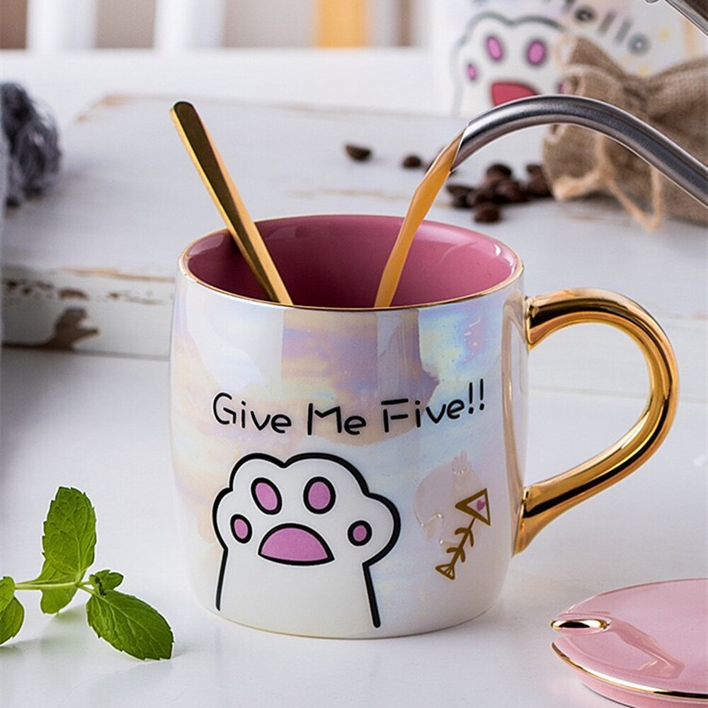 High Five Cat Mug