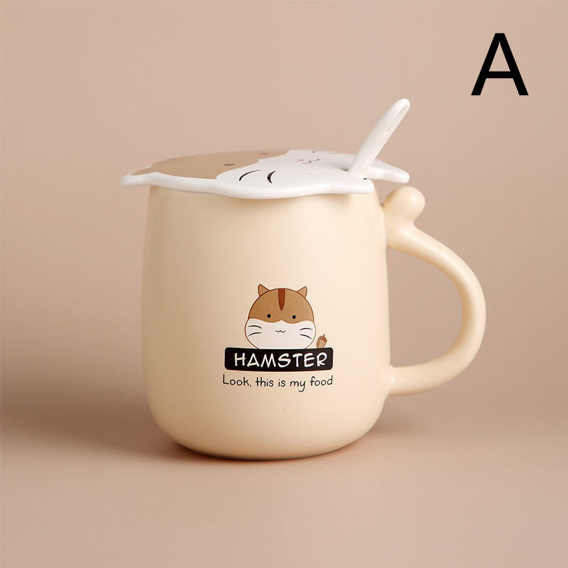 Cute Cartoon Hamster Ceramic Cup
