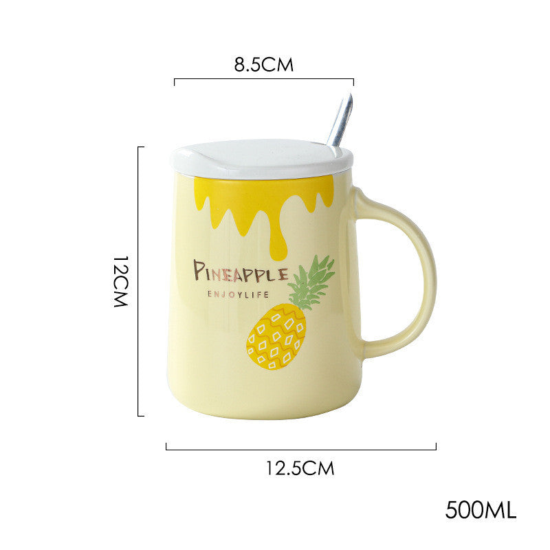 Household Children's Fruit Pattern Ceramic Mug