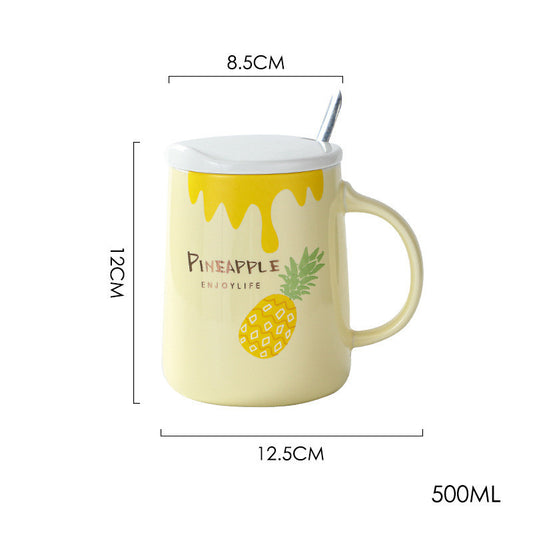 Pineapple Fruit Pattern Ceramic Mug