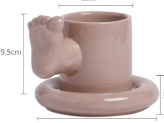 Thumbs Up Like Mug Coffee Cup Saucer