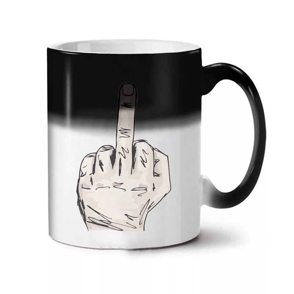 Middle Finger Color Changing Mug
