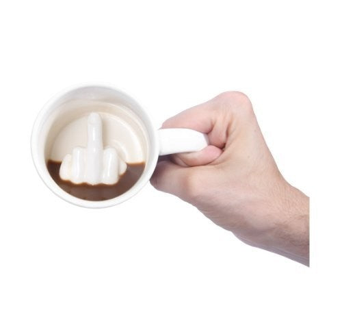 Middle Finger Cup Ceramic Mug