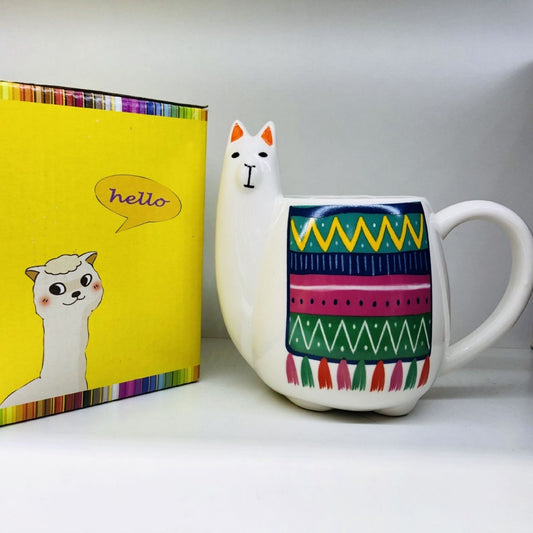 Alpaca Cup Ceramic Mug With Handle