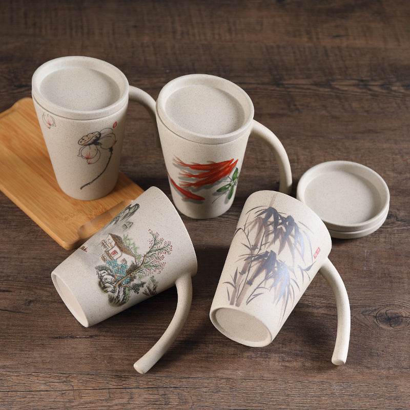 Creative Ceramic Mug Nostalgic Flowers
