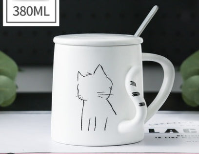 Cat Tail Ceramic Mug