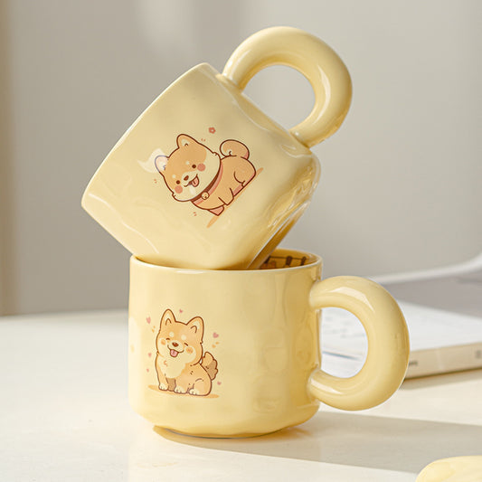 Ceramic Cute Puppy Cat Mug
