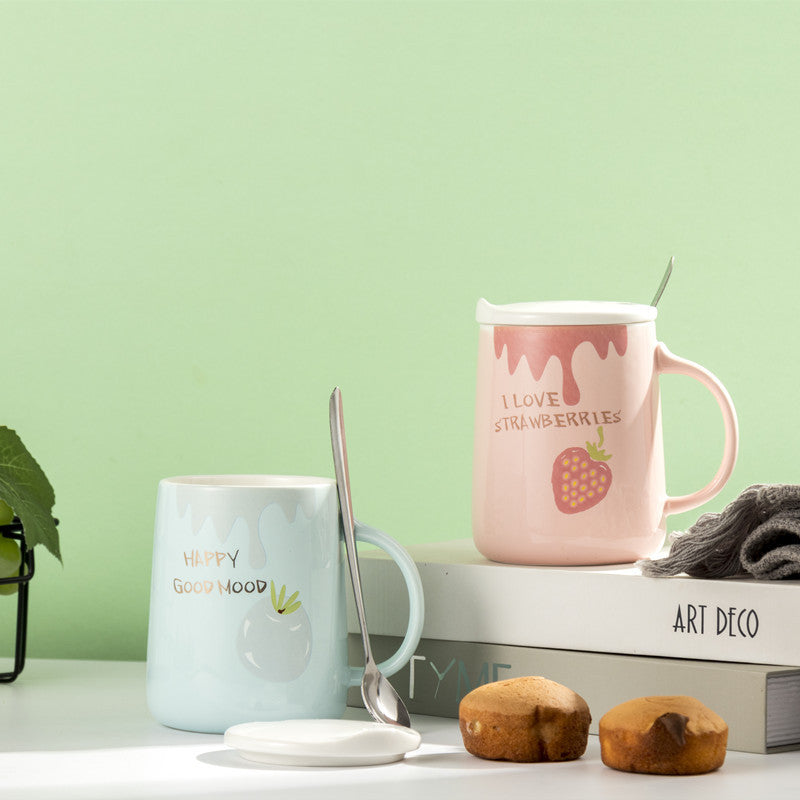 Household Children's Fruit Pattern Ceramic Mug