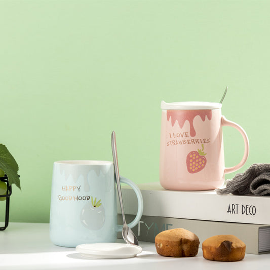 Household Children's Fruit Pattern Ceramic Mug
