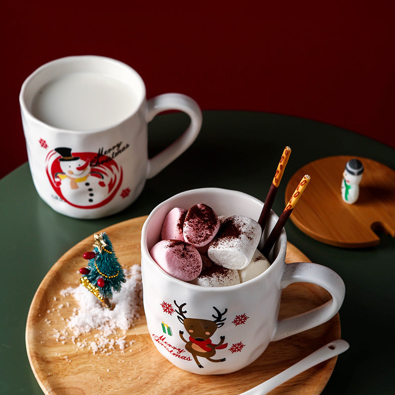 Xmas Mug With Wooden Lid & Spoon