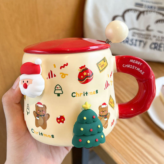 Xmas Round Mug Ceramic Ideal for Coffee Lovers