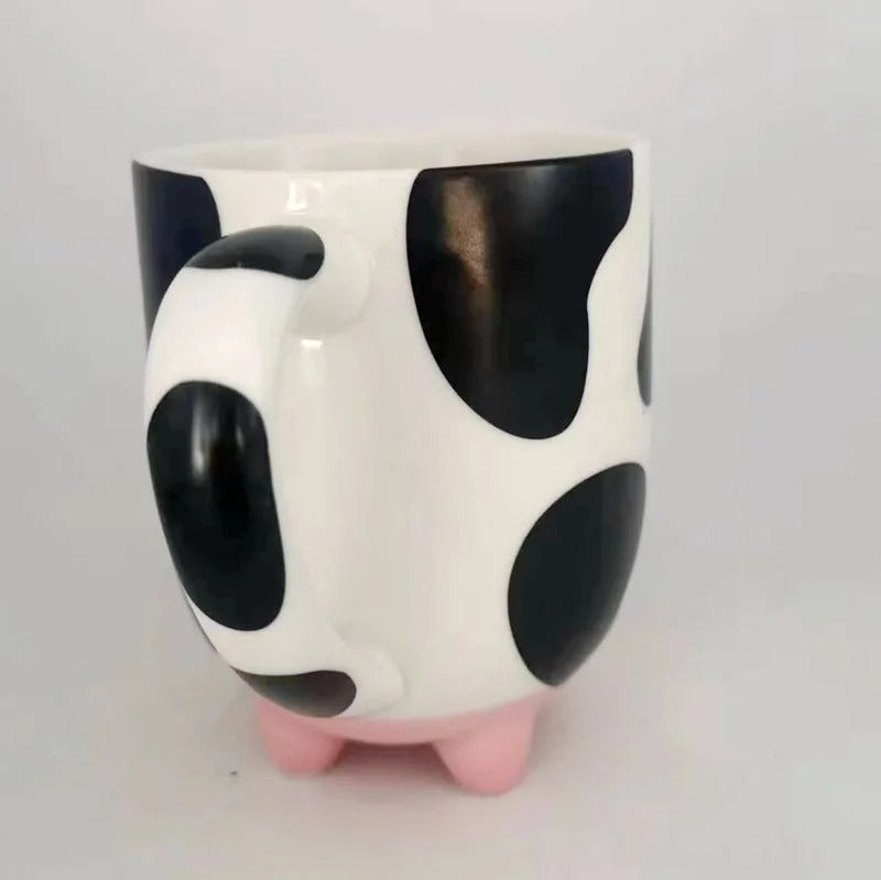 Cute Cow Pattern Ceramic Cup