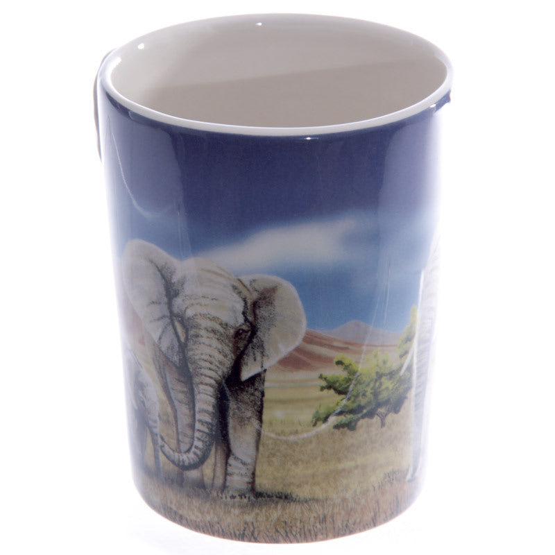 Elephant Head Handle Ceramic Mug Coffee Cup