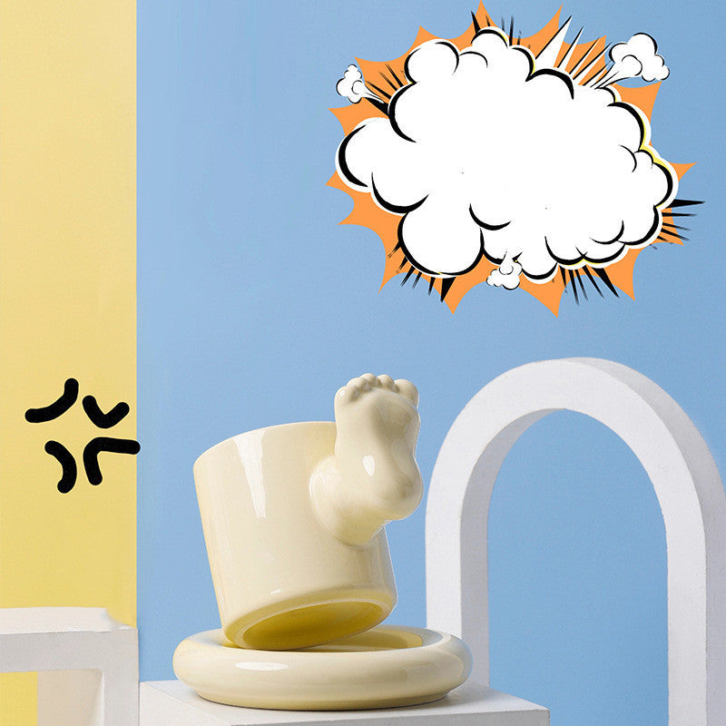 Thumbs Up Like Mug Coffee Cup Saucer