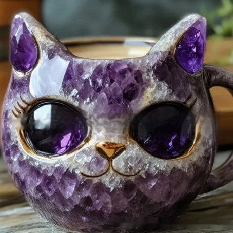 Mug Crystal Cat Cup Resin Crafts