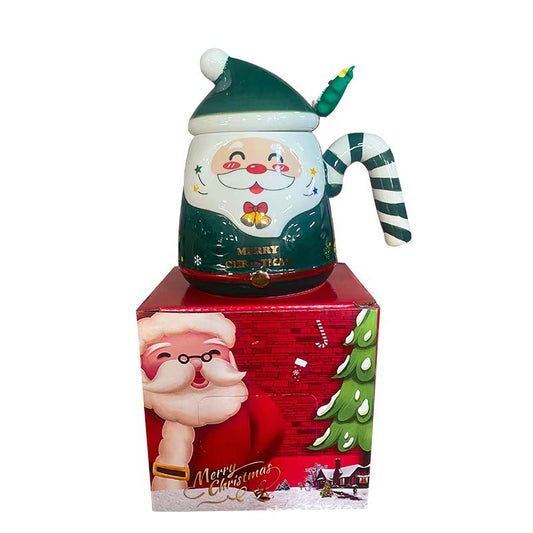 Santa Claus Cup Ceramic Mug Christmas Holiday Gift Hand-painted